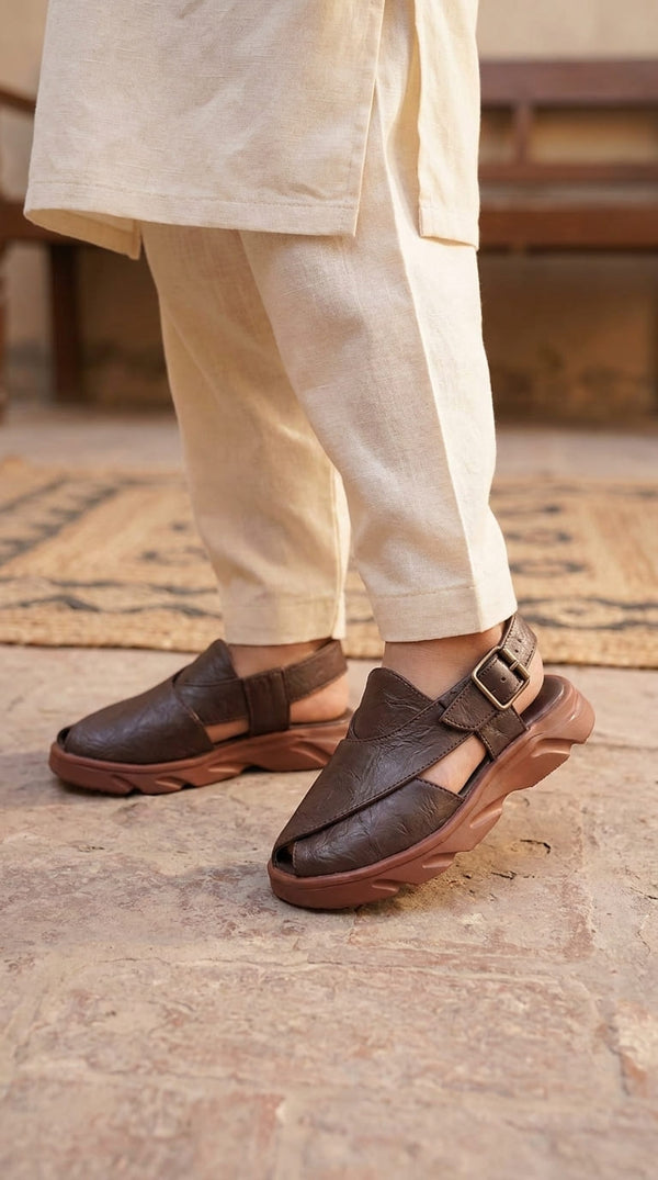 Boys Coffee Peshawari Chappal KD4995
