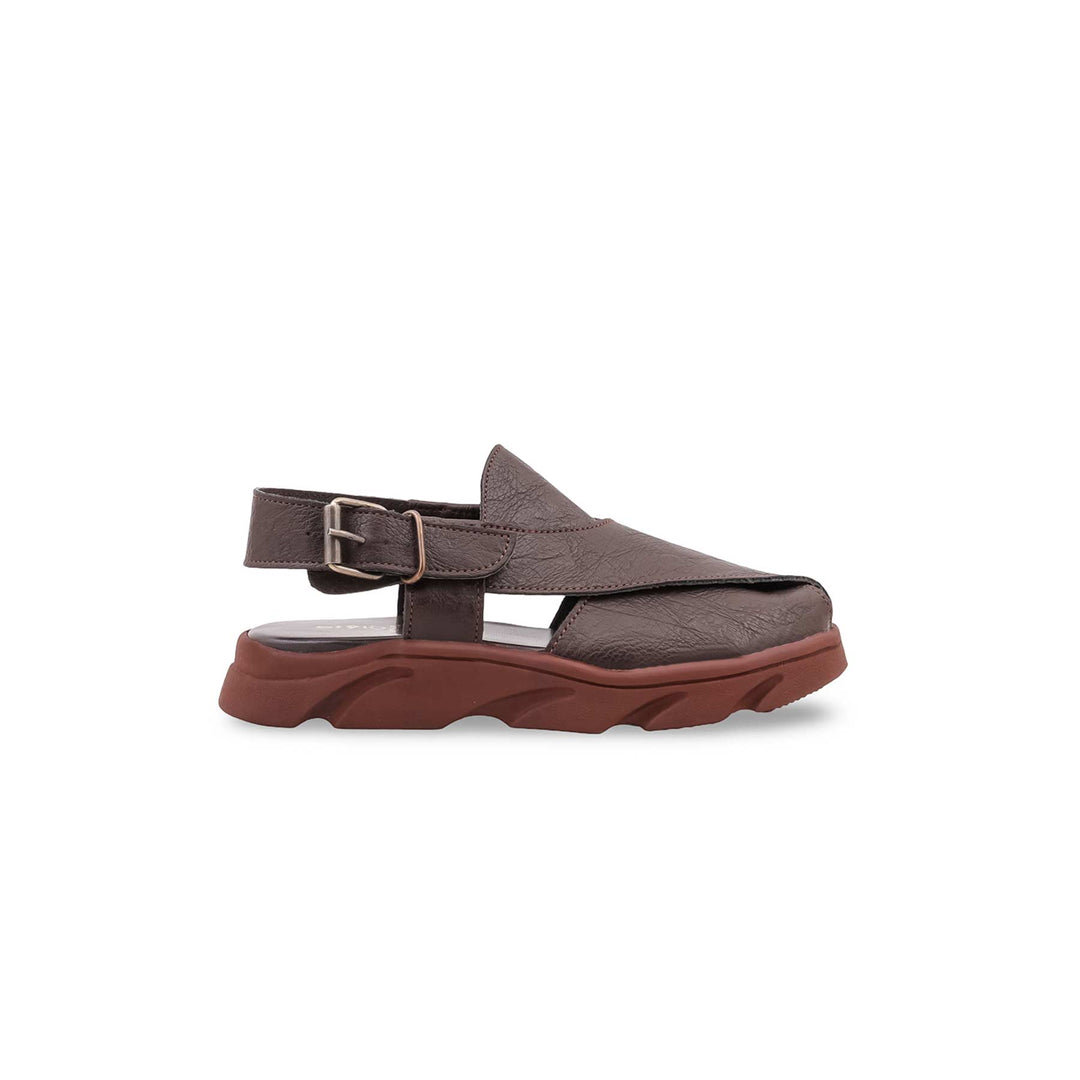 Boys Coffee Peshawari Chappal KD4995