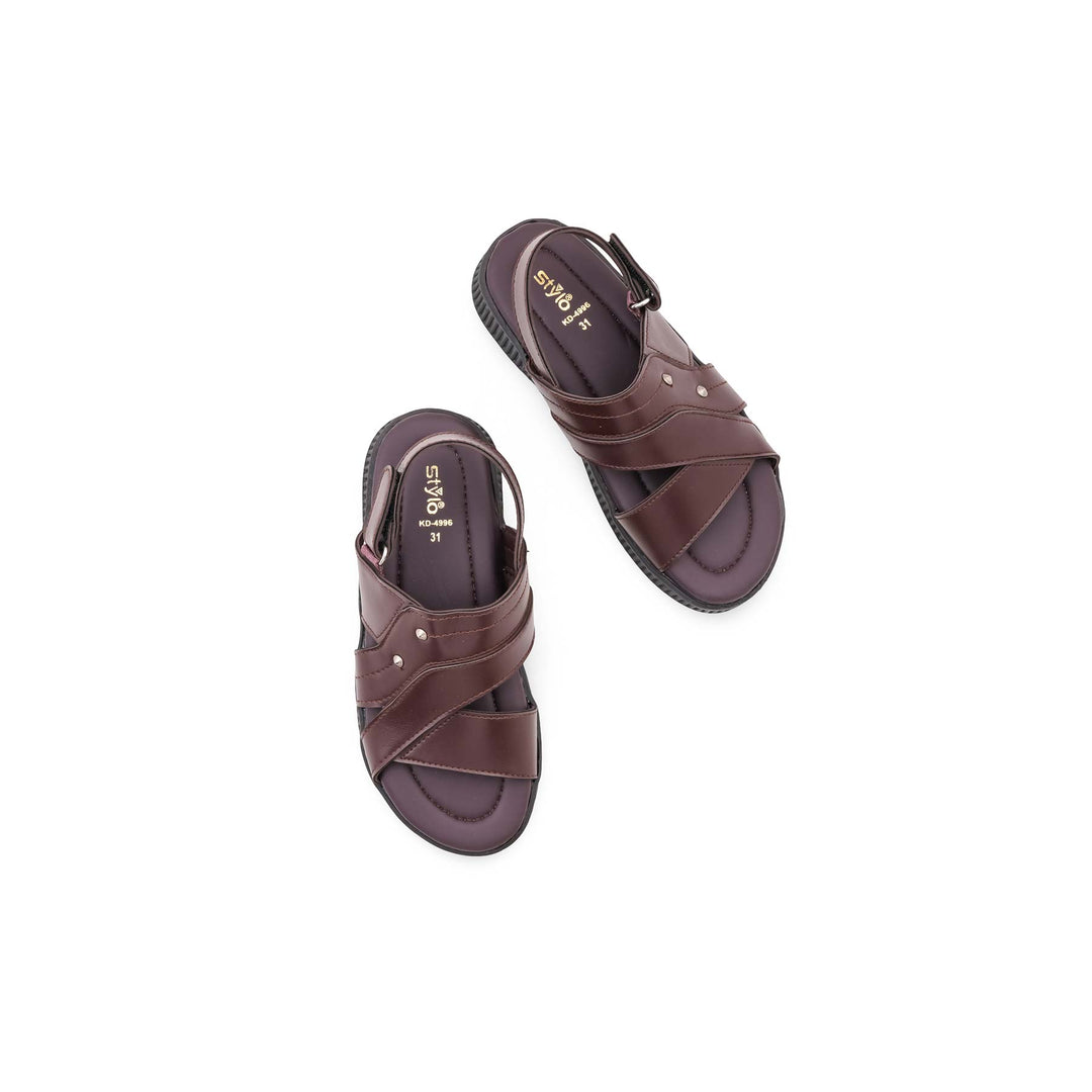Boys Brown Formal Sandal KD4996