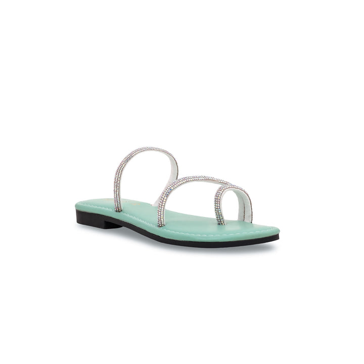 Girls Aqua Green Fancy Slipper KD5356