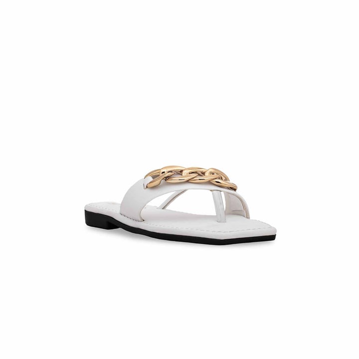 Girls White Formal Slipper KD5405