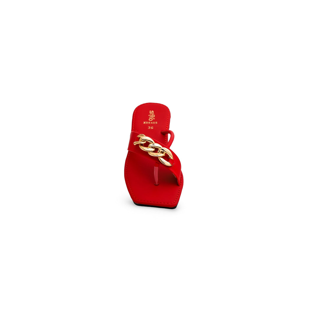 Girls Red Formal Slipper KD5405