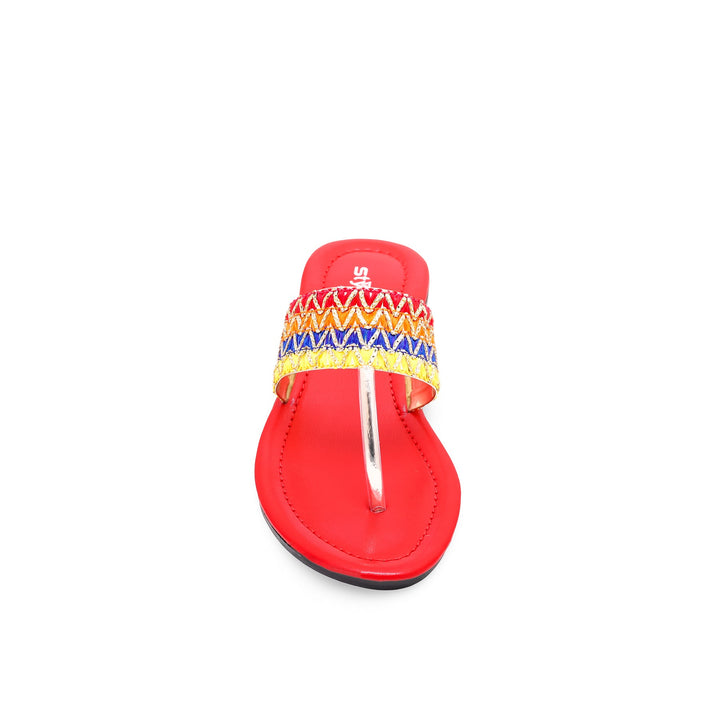 Girls Red Casual Slipper KD5456