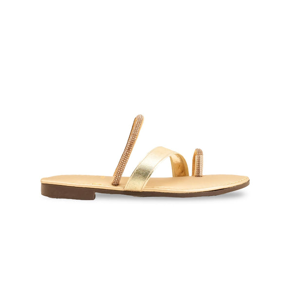 Girls Golden Casual Slipper KD5529