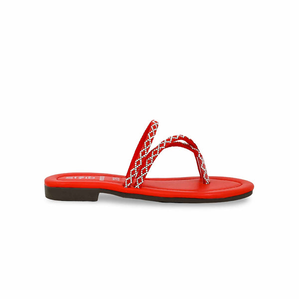 Girls Red Fancy Slipper KD5531