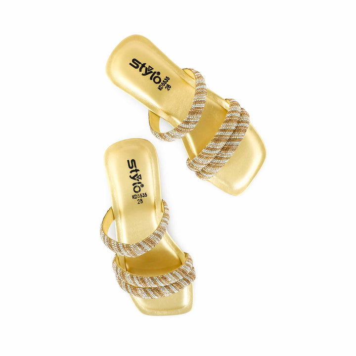 Girls Golden Fancy Slipper KD5535