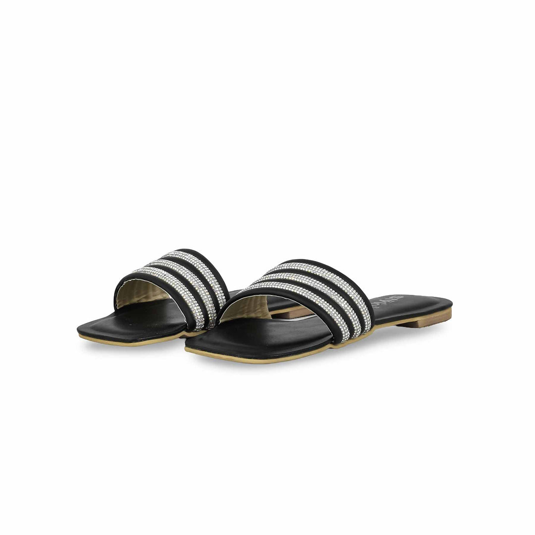 Girls Black Formal Slipper KD5536