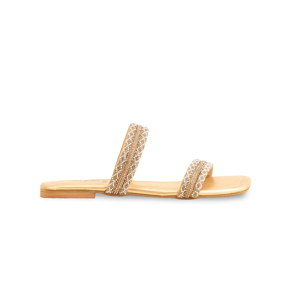Girls Golden Fancy Slipper KD5537