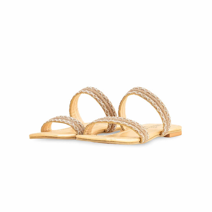 Girls Golden Fancy Slipper KD5537