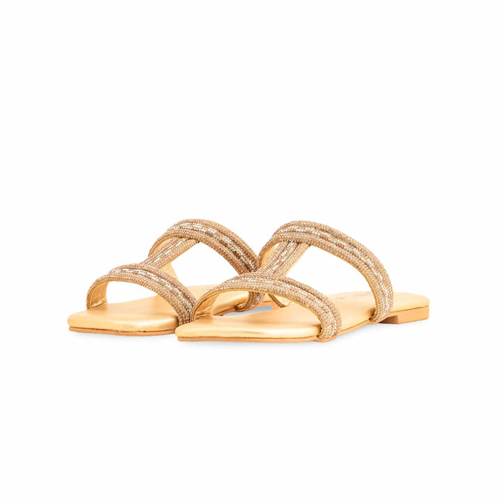 Girls Golden Fancy Slipper KD5538