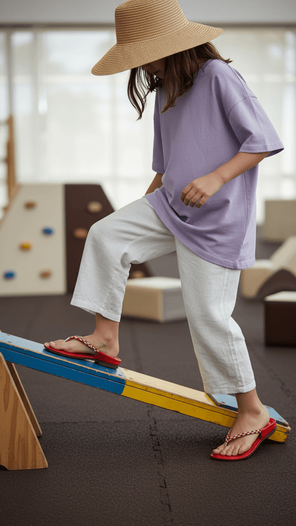 Girls Red Casual Slipper KD5540