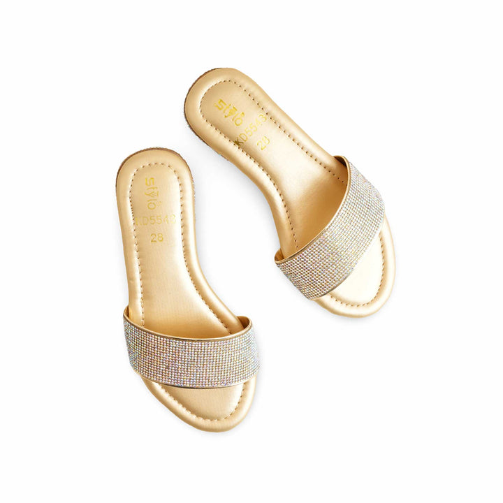 Girls Golden Fancy Slipper KD5543