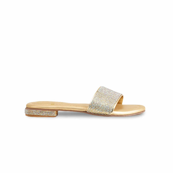 Girls Golden Fancy Slipper KD5543