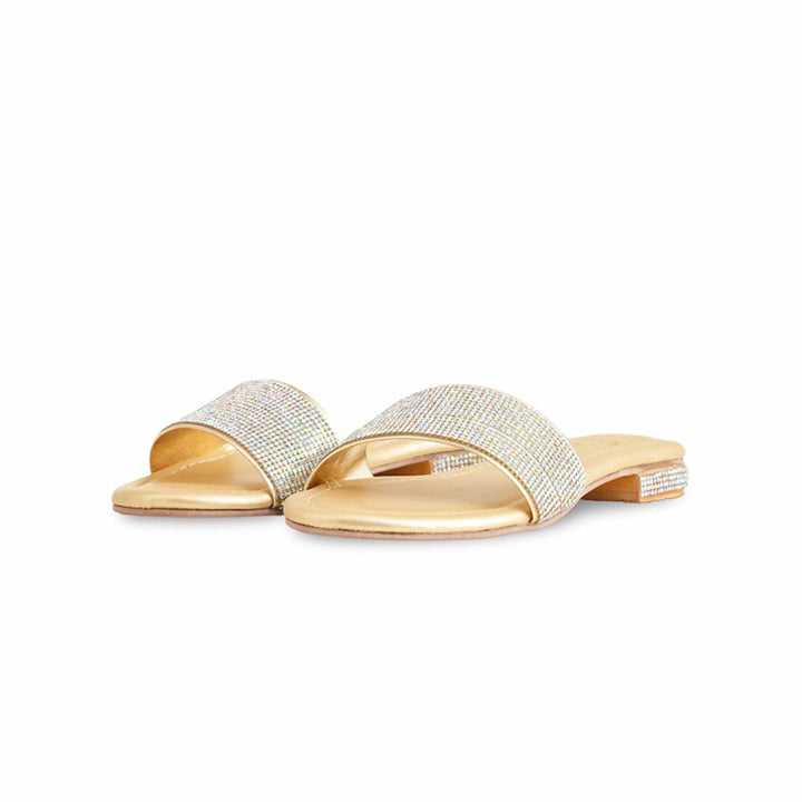 Girls Golden Fancy Slipper KD5543