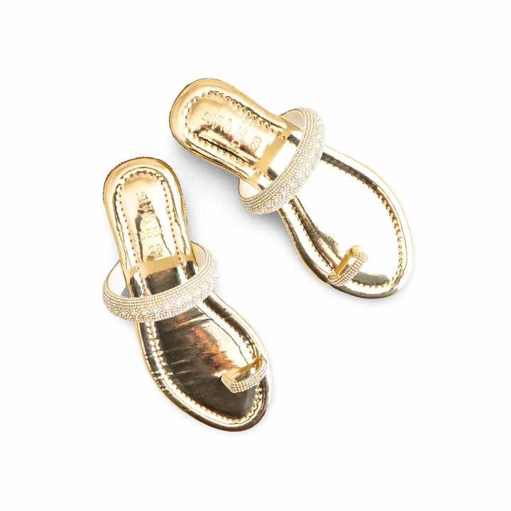 Girls Golden Fancy Slipper KD5546