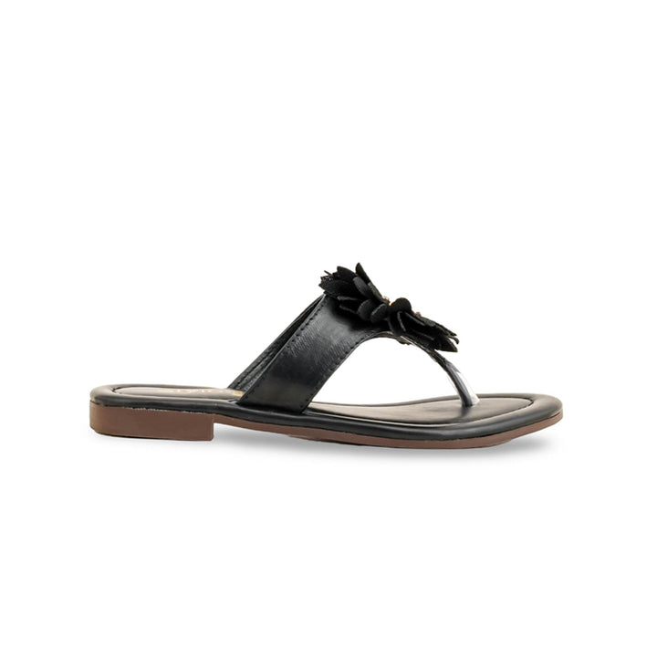 Girls Black Casual Slipper KD5548