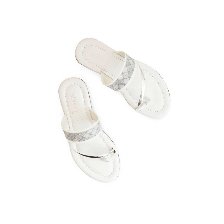 Girls Silver Casual Slipper KD5550