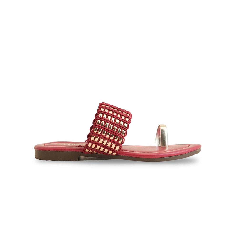 Girls Red Casual Slipper KD5551