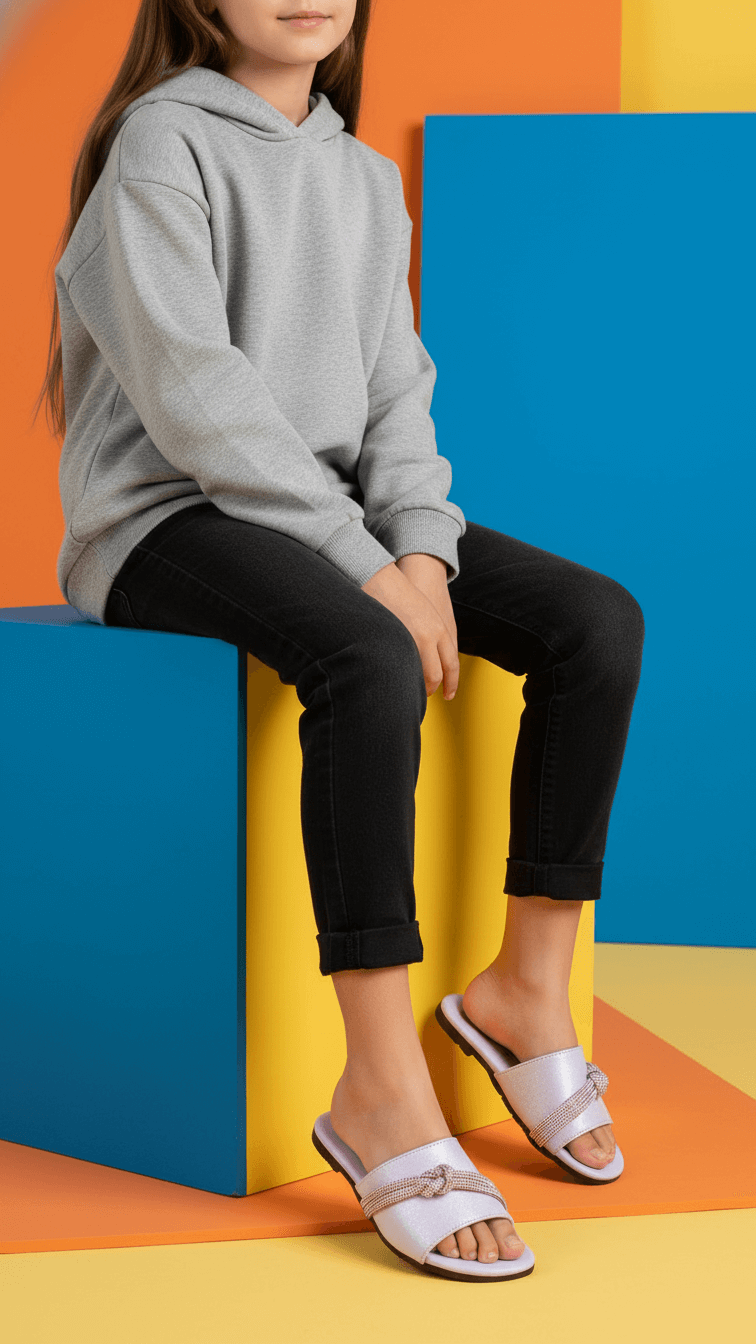 Girls Purple Formal Slipper KD5553