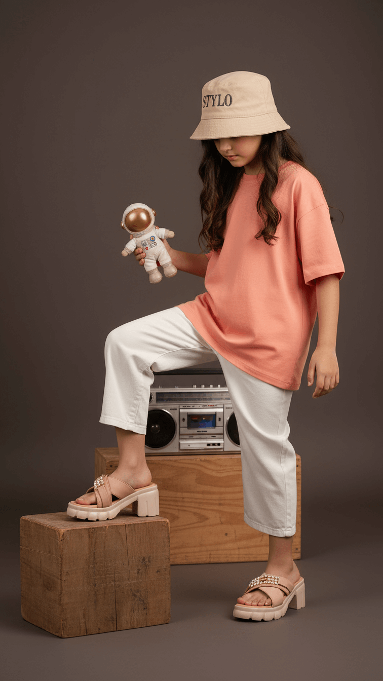 Girls Pink Formal Slipper KD5555