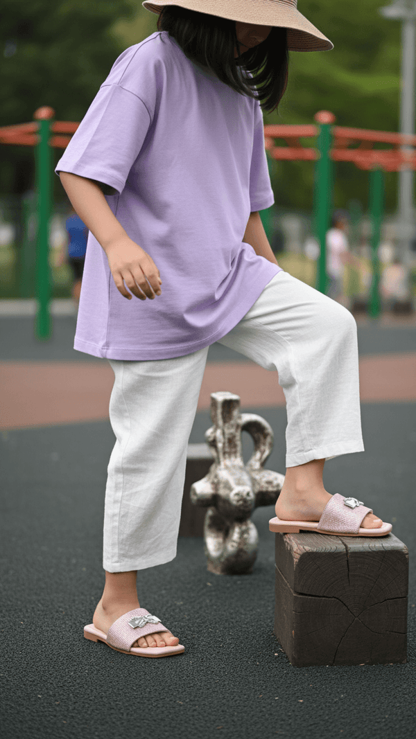 Girls Peach Casual Slipper KD5559