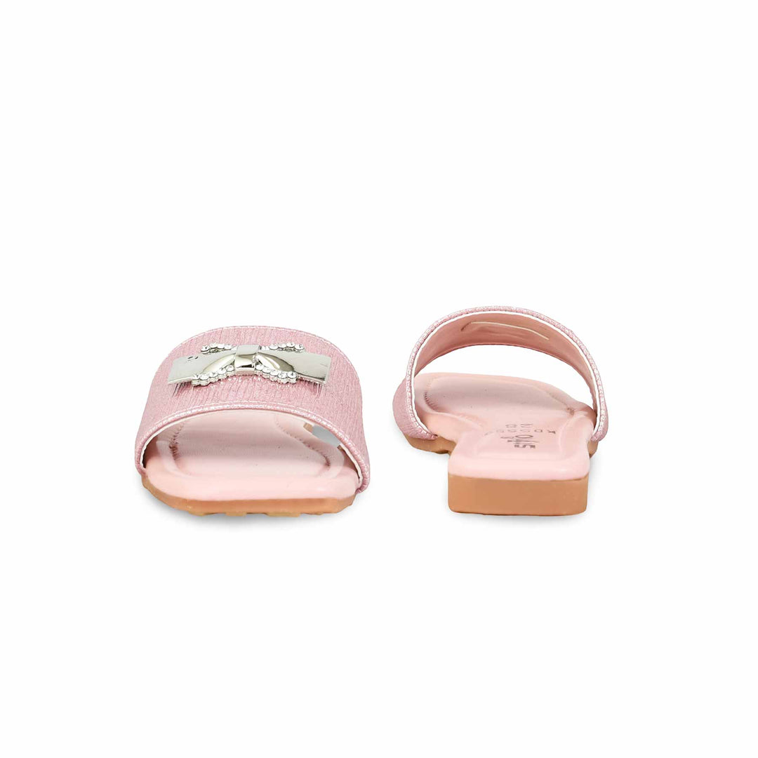 Girls Peach Casual Slipper KD5559