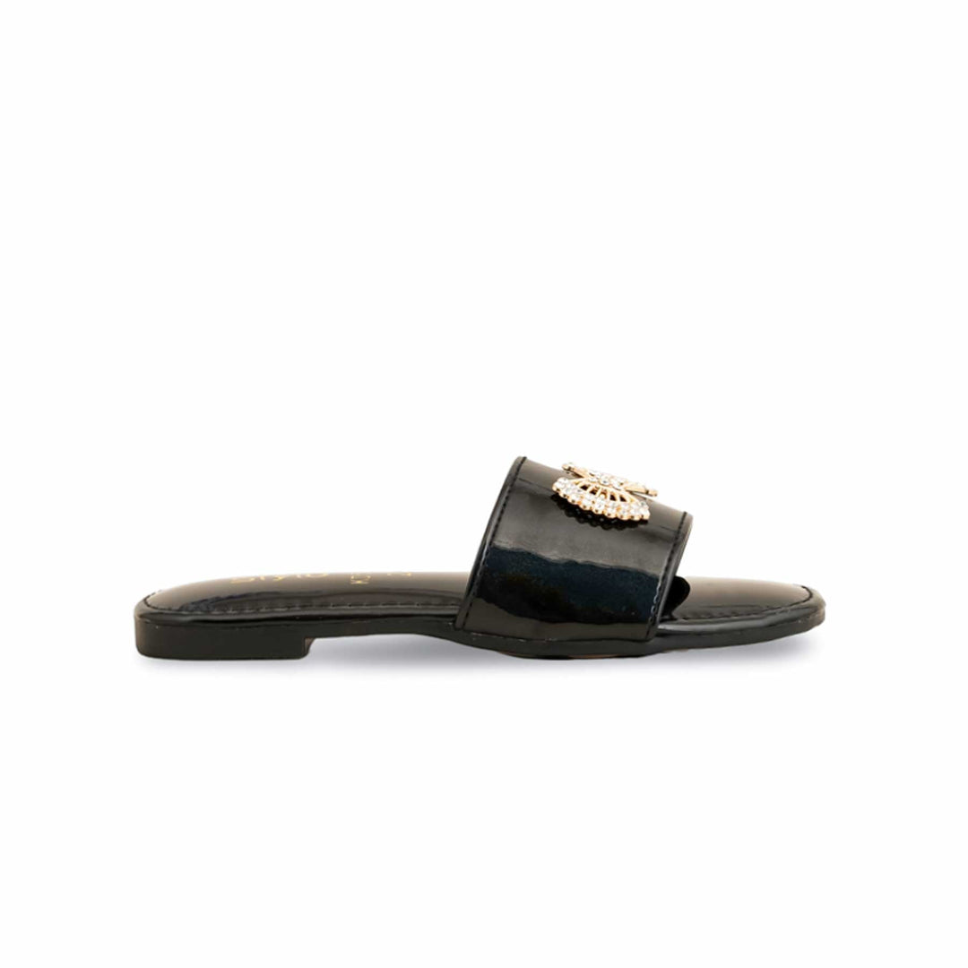 Girls Black Formal Slipper KD5560