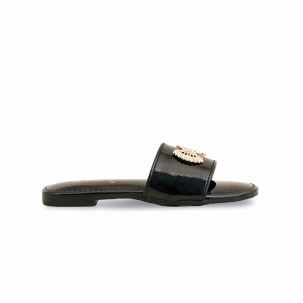 Girls Black Formal Slipper KD5560