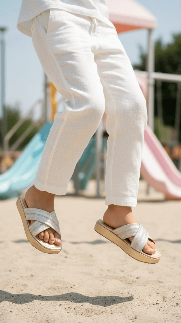 Girls Golden Formal Slipper KD5562