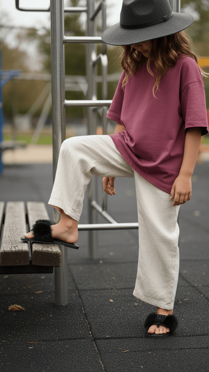 Girls Black Formal Slipper KD5564