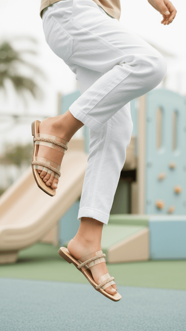 Girls Golden Casual Slipper KD5565