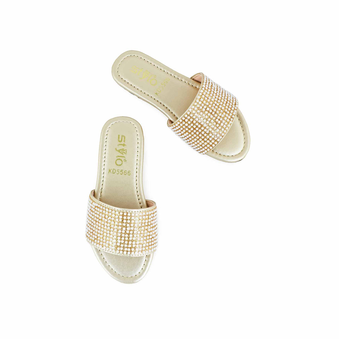 Girls Golden Casual Slipper KD5566