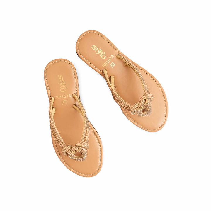 Girls Golden Fancy Slipper KD5573
