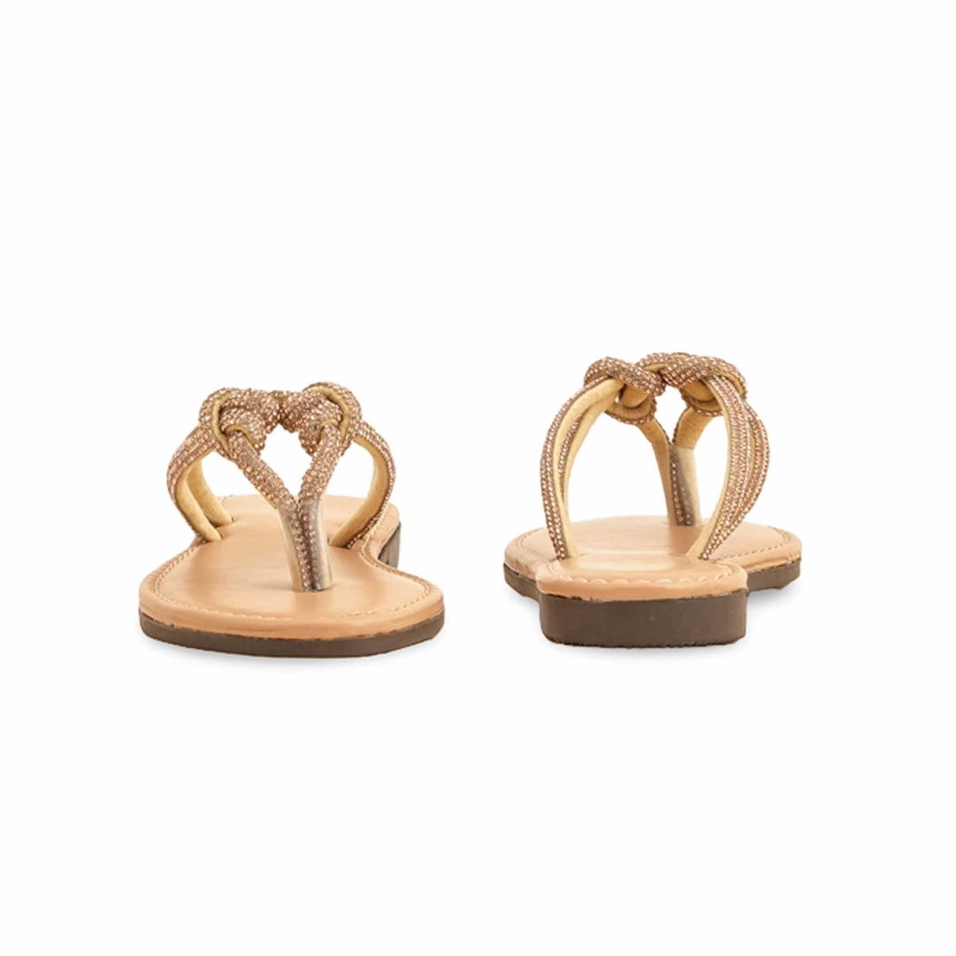 Girls Golden Fancy Slipper KD5573