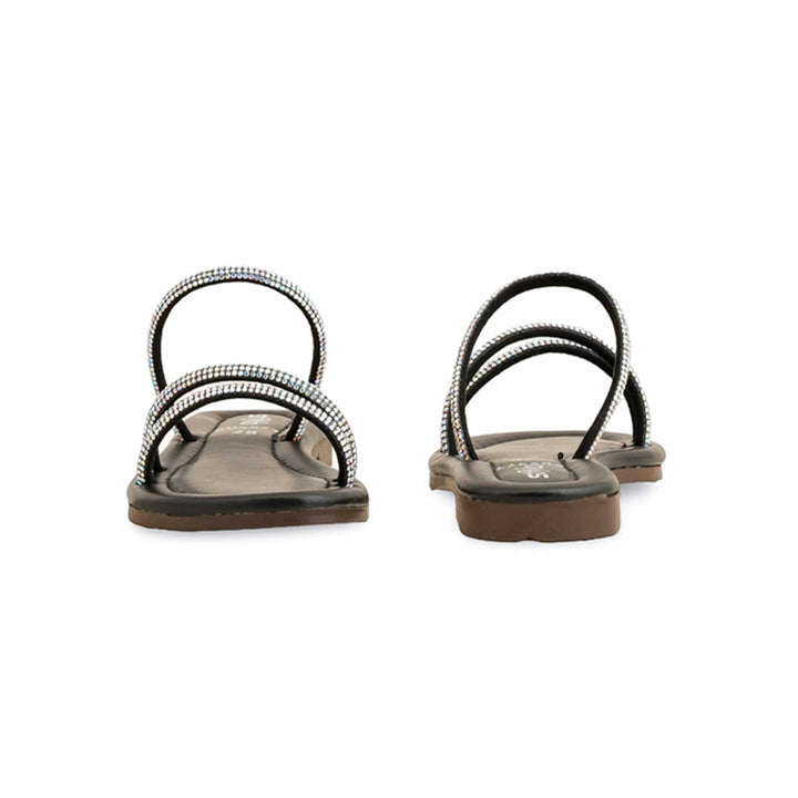 Girls Black Fancy Slipper KD5577