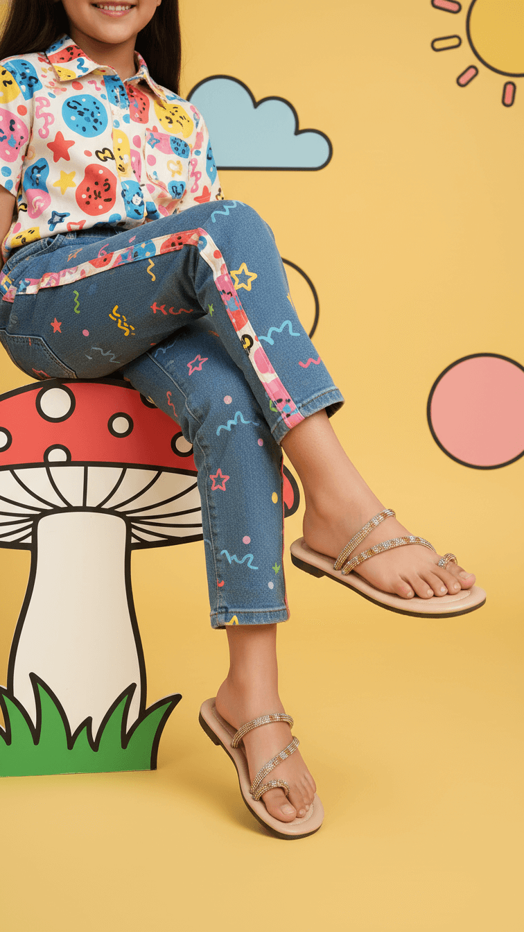 Girls Pink Fancy Slipper KD5579