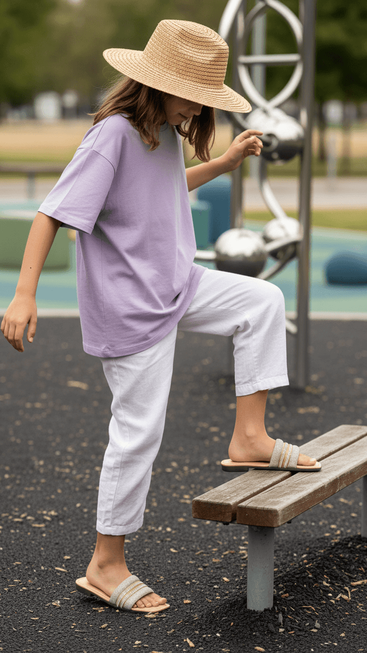 Girls Peach Fancy Slipper KD5580