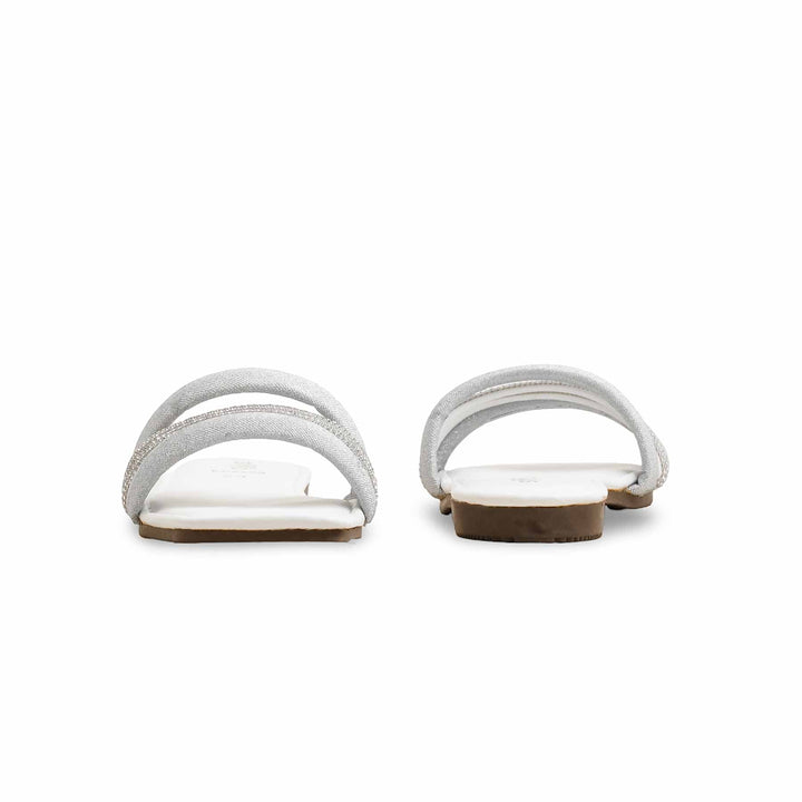 Girls Silver Fancy Slipper KD5580