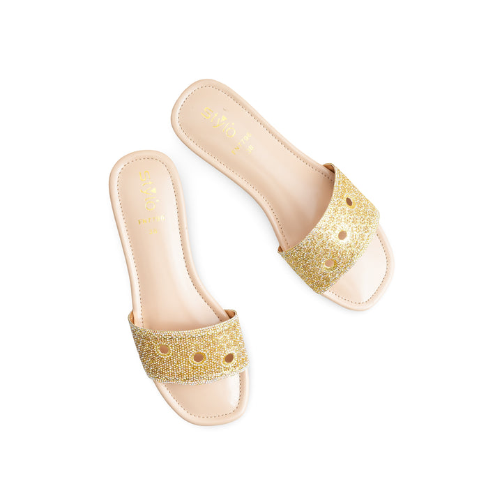 Girls Golden Fancy Slipper KD5584