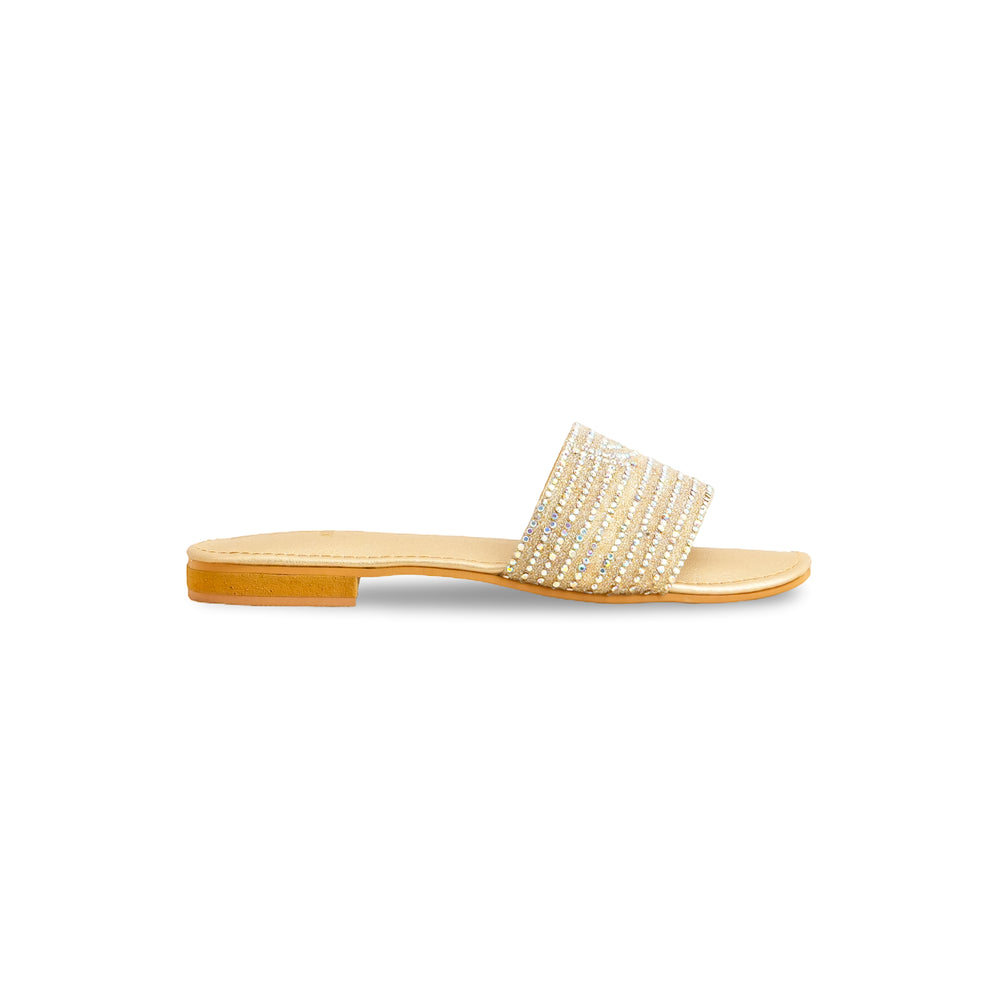 Girls Golden Fancy Slipper KD5584