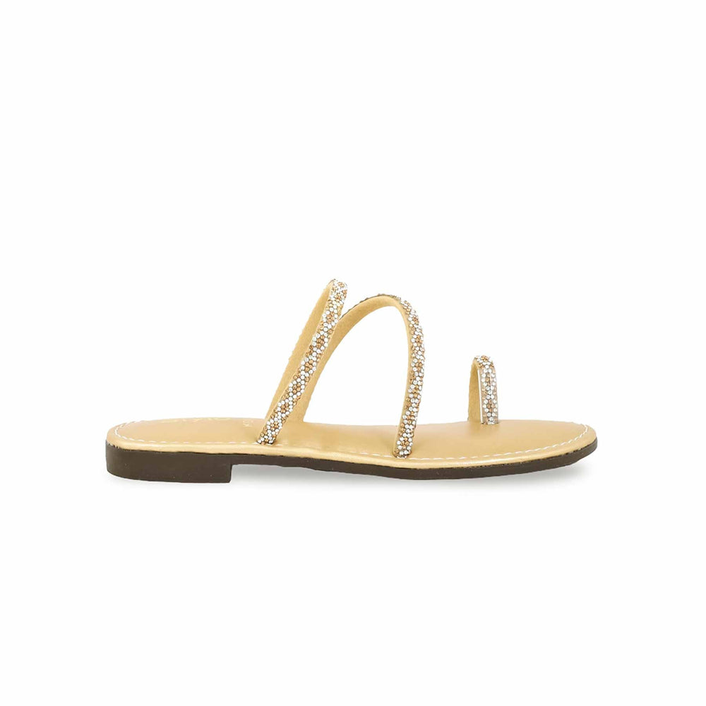 Girls Golden Fancy Slipper KD5590