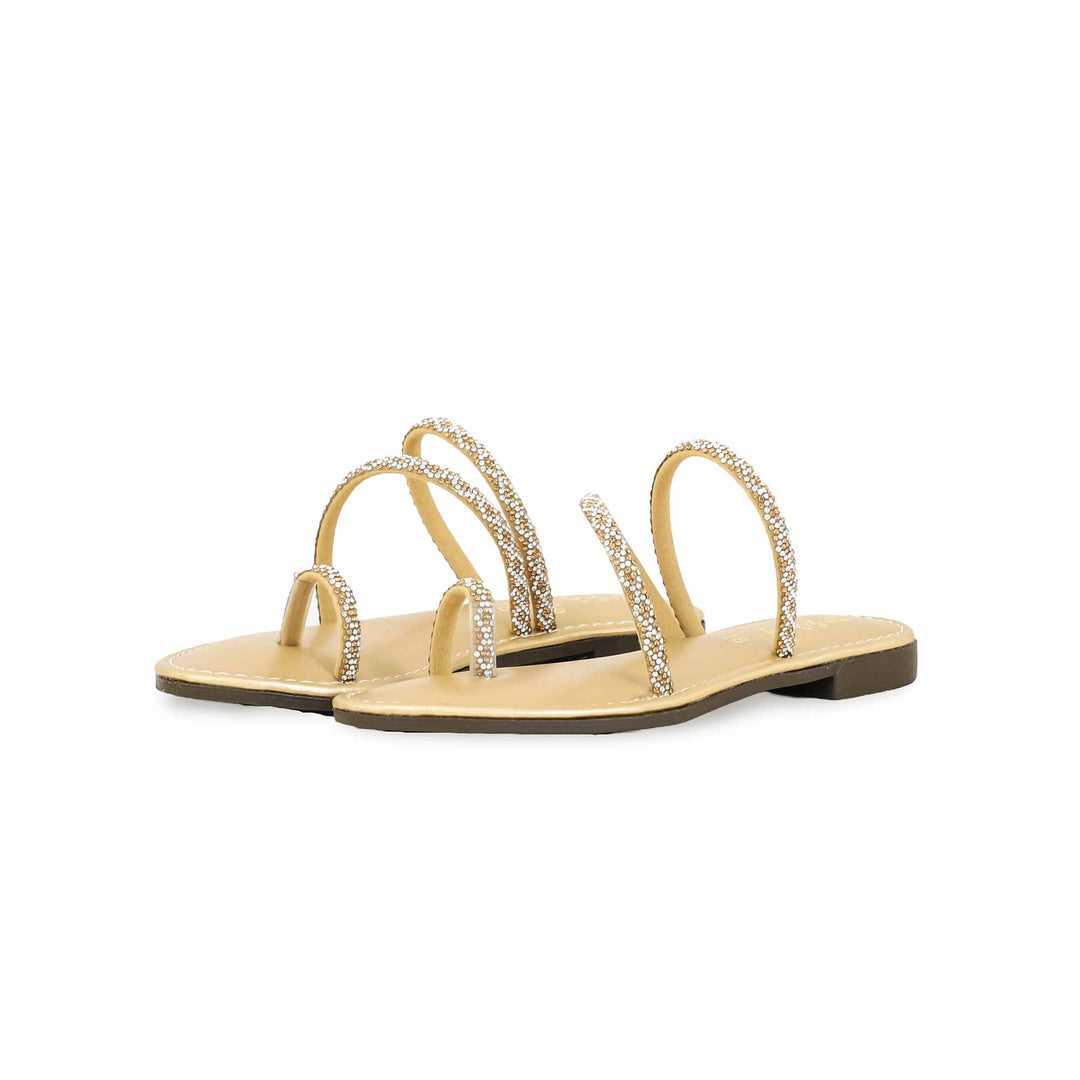 Girls Golden Fancy Slipper KD5590