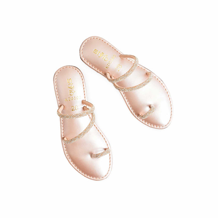 Girls Peach Fancy Slipper KD5590