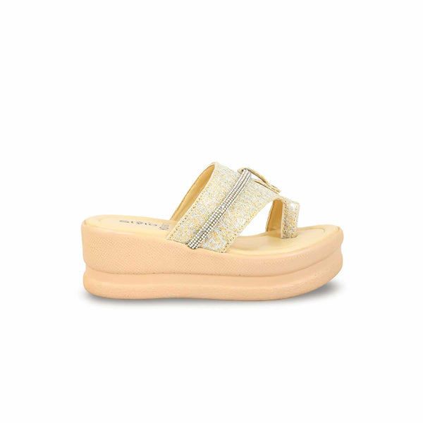 Girls Golden Formal Slipper KD5609