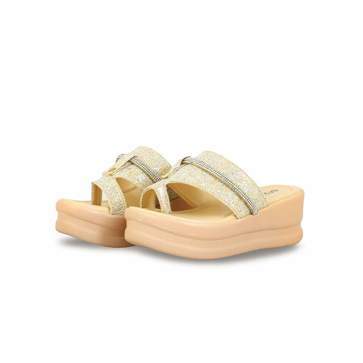 Girls Golden Formal Slipper KD5609