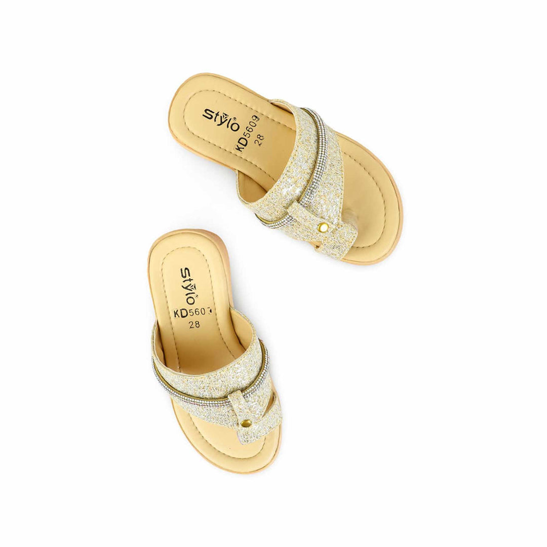 Girls Golden Formal Slipper KD5609