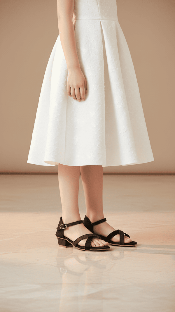 Girls Black Fancy Sandal KD5616