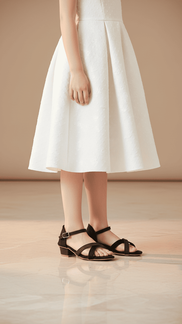 Girls Black Fancy Sandal KD5616