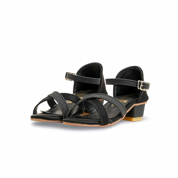 Girls Black Fancy Sandal KD5616