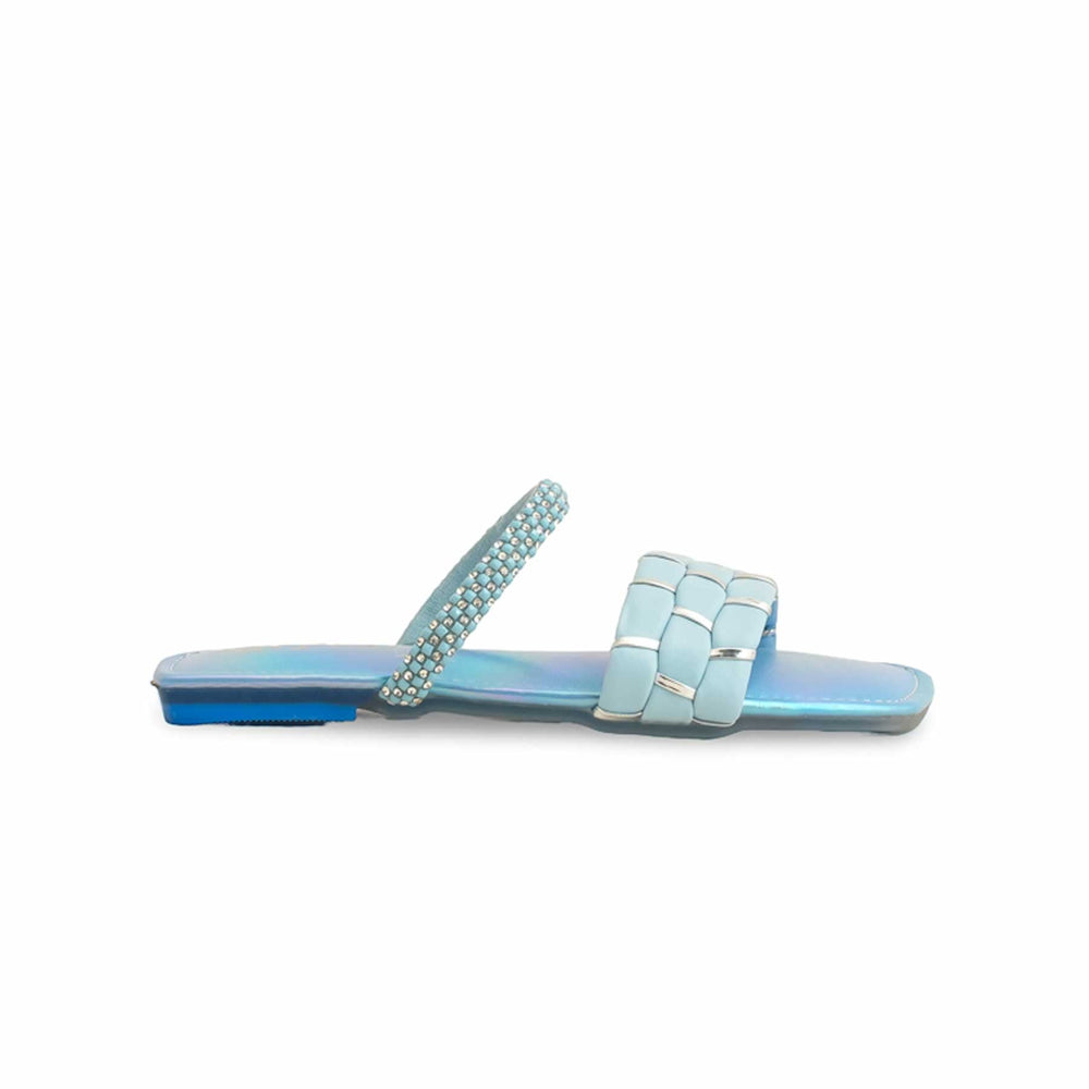 Girls Sky Blue Formal Slipper KD5624